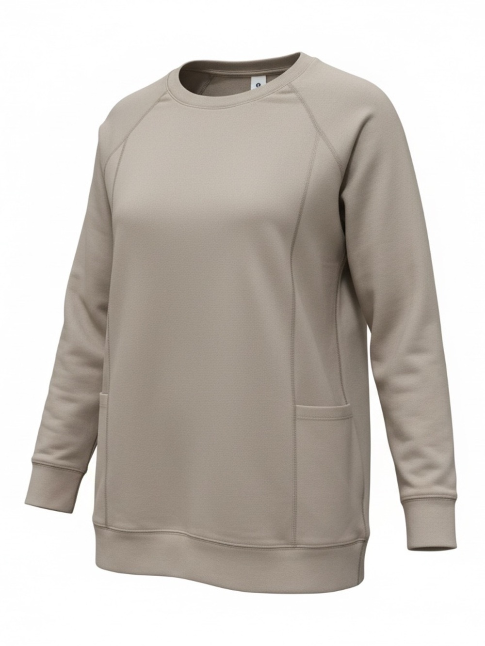 Mono B Relaxed Crewneck Sweatshirt in Taupe Size Small